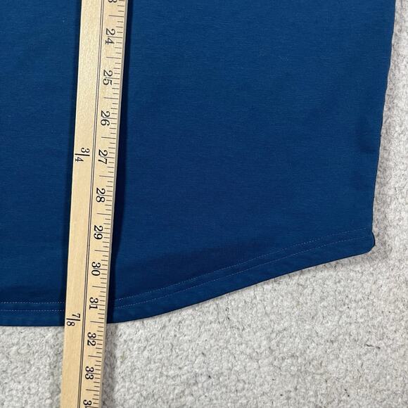 Bylt Shirt Mens XL Blue Drop Cut Lux Short Sleeve Performance Stretch Gym Crew - Picture 12 of 13